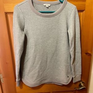 L.L. Bean fleece brushed waffle long sleeve top